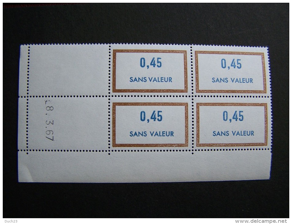 FICTIFS NEUF ** N°F176 SANS CHARNIERE (FICTIF F 176) COIN DATE DU 8.3.67 INDICE 1 - Finti