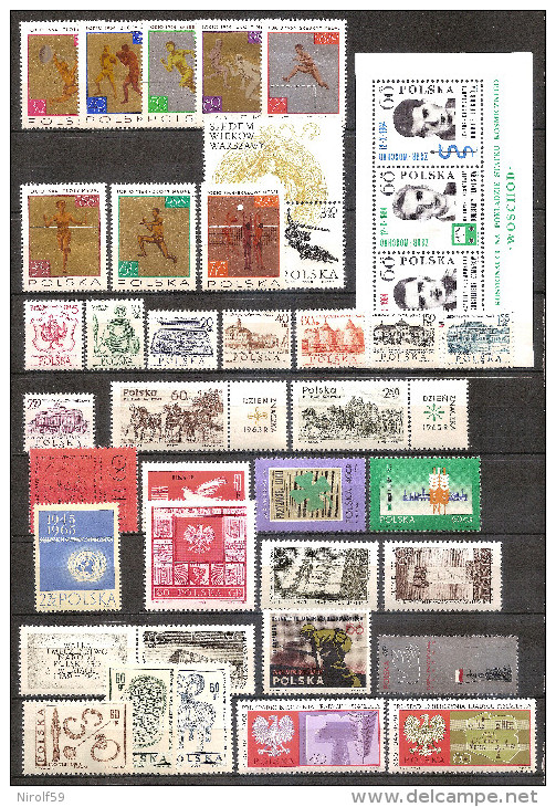 Poland 1964 -1966  - Small Lot - Unused Stamps