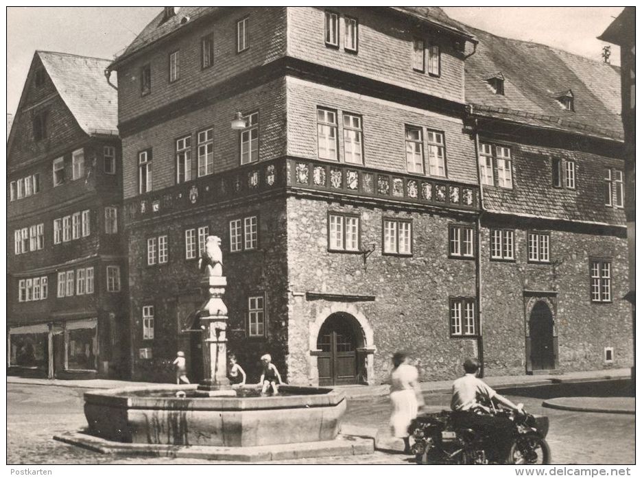 ÄLTERE POSTKARTE HERBORN MARKTPLATZ MOTORRAD Moto Motocyclette Motorbike Ansichtskarte Cpa Postcard AK - Herborn