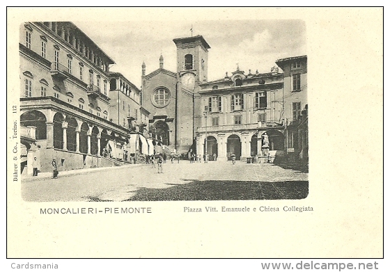 Moncalieri(Torino)-Piazza Vitt. Emanuele E ChiesaColleggiata - Moncalieri