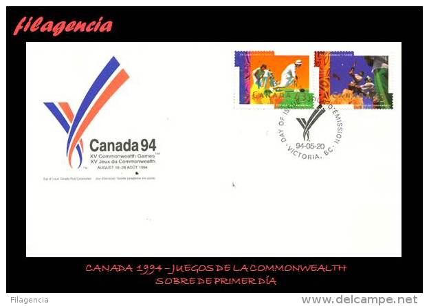 AMERICA. CANADÁ SPD-FDC. 1994 XV JUEGOS DE LA COMUNIDAD BRITÁNICA DE NACIONES - 1991-2000