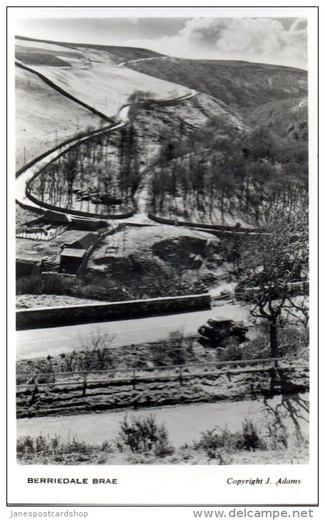 BERRIEDALE BRAE - 8 MILES N/EAST HELMSDALE - CAITHNESS - HIGHLANDS - REAL PHOTOGRAPHIC POSTCARD - Caithness