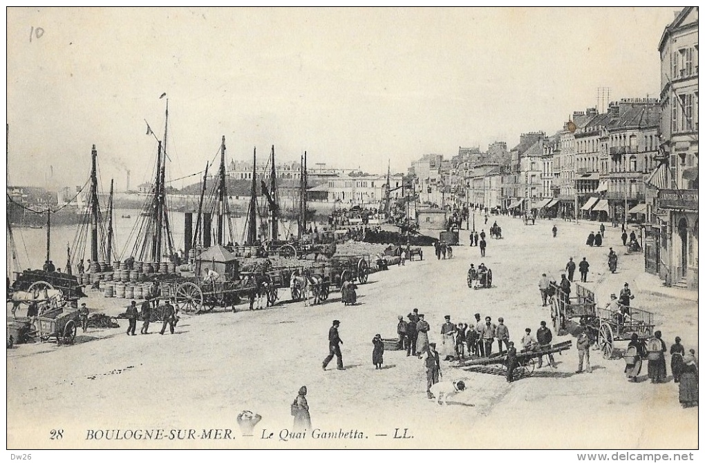 Boulogne-sur-Mer - Le Quai Gambetta - Carte LL N°28 - Boulogne Sur Mer