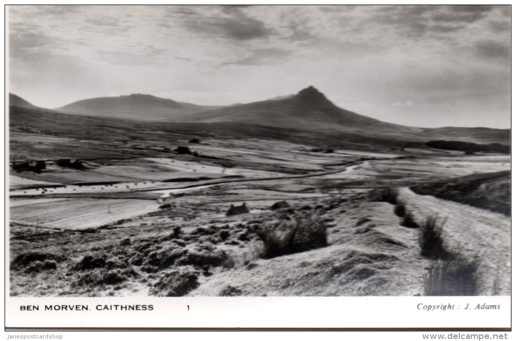 BEN MORVEN - CAITHNESS - REAL PHOTOGRAPHIC POSTCARD - J. Adams - Caithness