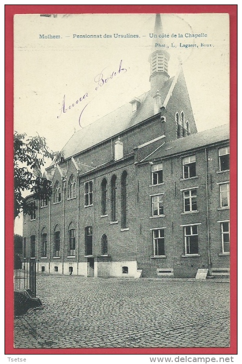 Mollem/ Molhem - Pensionnat Des Ursulines - Un Côté De La Chapelle - 1909 ( Verso Zien ) - Asse