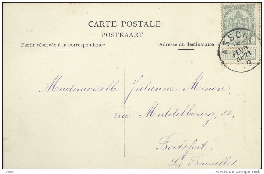 Mollem/ Molhem - Pensionnat Des Ursulines - Un Côté De La Chapelle - 1909 ( Verso Zien ) - Asse