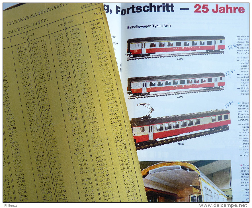 CATALOGUE LILIPUT Avec Tarif 1974 TRAINS LOCO Train - Frankrijk