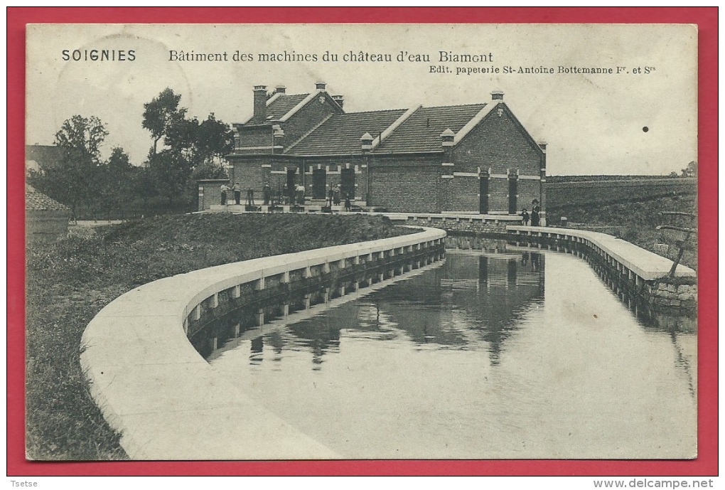 Soignies - Bâtiment Des Machines Du Château D'eau - Biamont - 1913 ( Voir Verso ) - Soignies