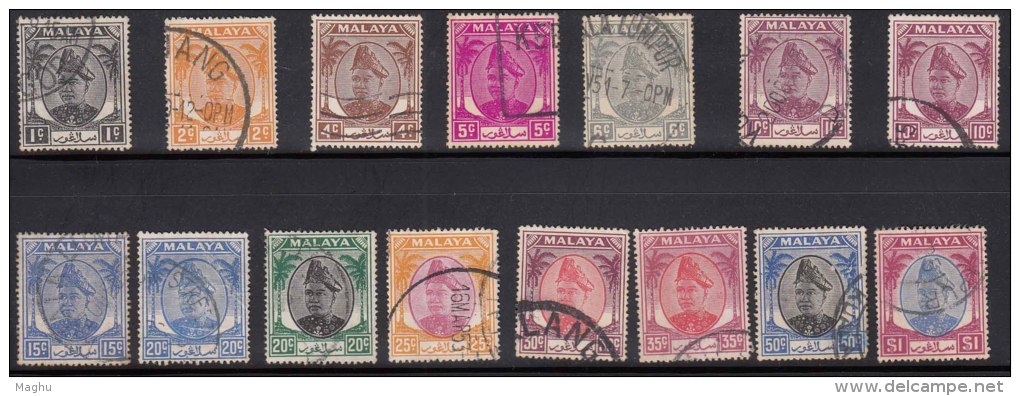 15 Diff., (10c X 2 Colour) Used Selangor 1949, (sample Image) - Selangor
