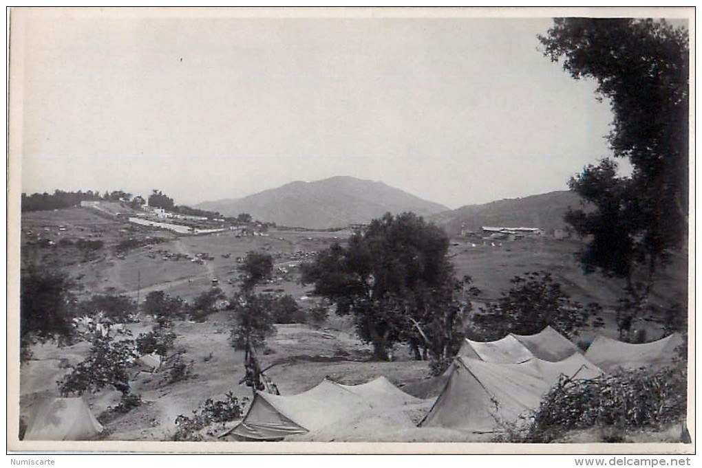 Cpa Photo MAROC - Guerre Du Rif  1924 1925 - TAOUMAT - Campement - Sonstige & Ohne Zuordnung