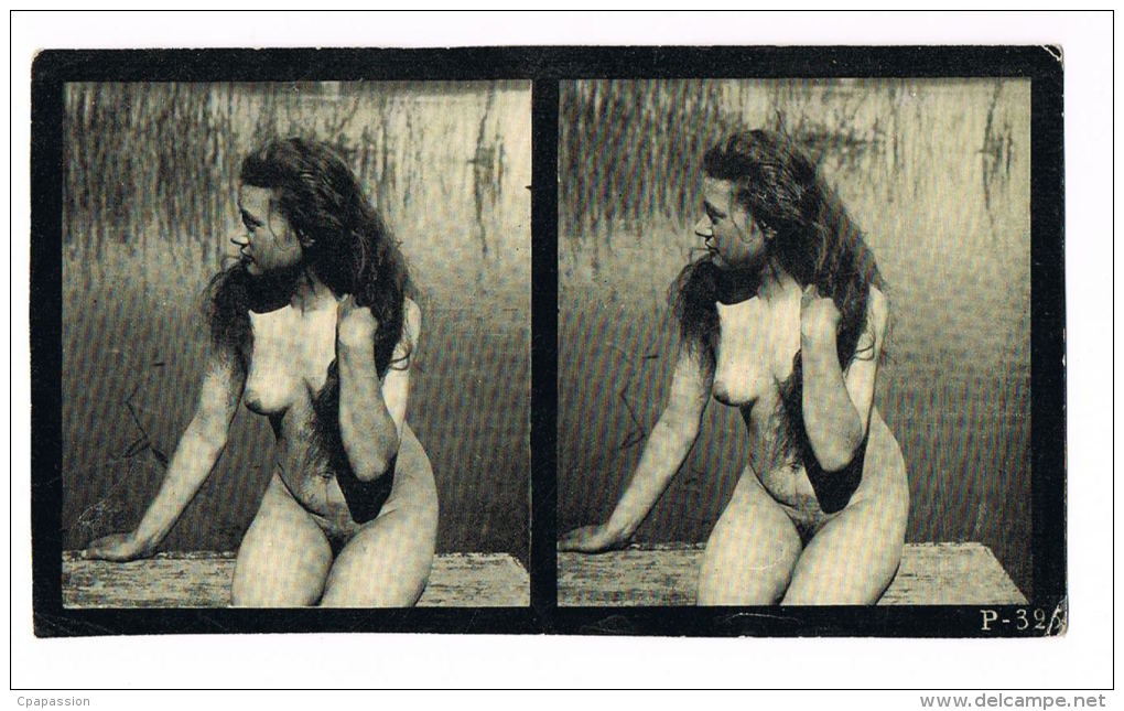 NUS - NUDED - PHOTO STEREOSCOPIQUE -  Beauté Féminine  D'Autrefois  Début  Années 1900- P 325 - Stereo-Photographie