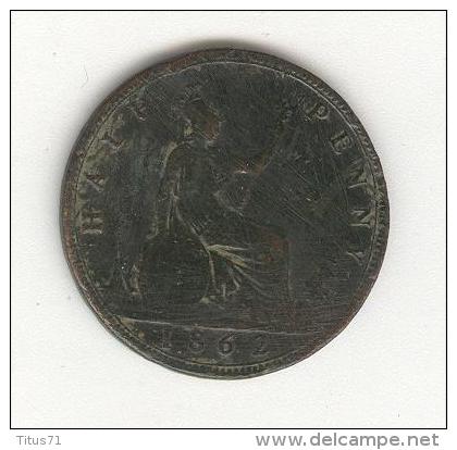 Half  Penny Grande Bretagne / U.K. 1862 Victoria - C. 1/2 Penny