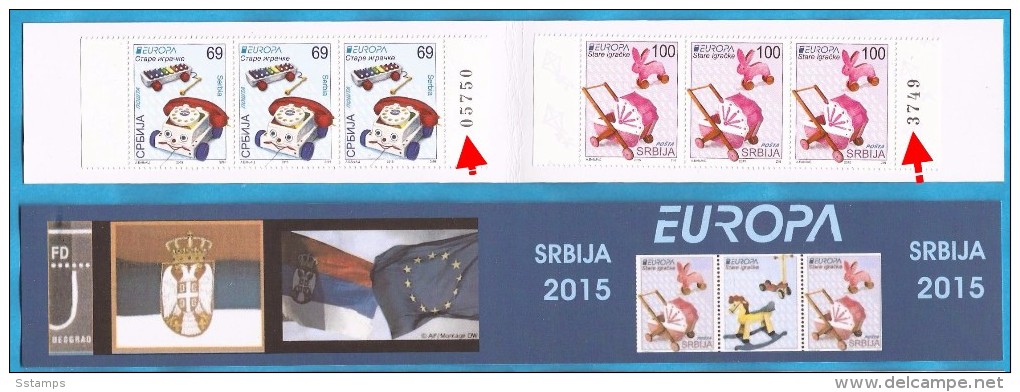 2015 EUROPA KINDER  SERBIEN SRBIJA EUROPA KINDER SPIELZEUGE  HEFTCHEN   NEVER HINGED - 2015