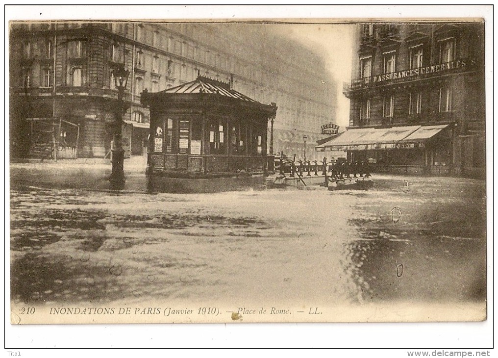 S2858 - 210 - Inondations De Paris  (Janvier 1910) - Place De Rome - Inondations