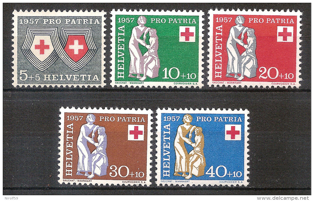 Switzerland 1957 - Red Cross - Unused Stamps