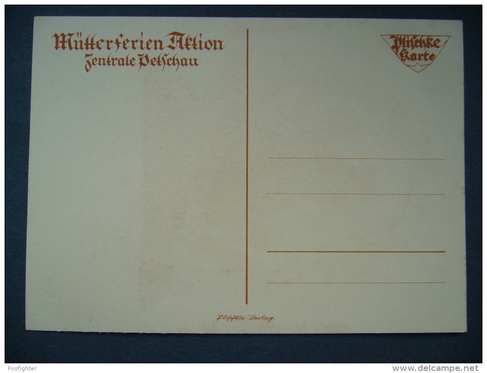 Germany: MUTTER MIT KINDER Und GEDICHT - Illustrator - Scherenschnitt - Georg Plischke - Unused - Silhouetkaarten