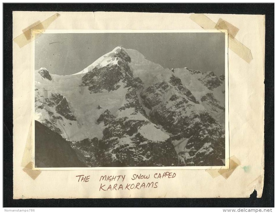 Pakistan Old The Mighty Snow Capped Karakoram Mountain Black & White Photographs Photo - Other & Unclassified