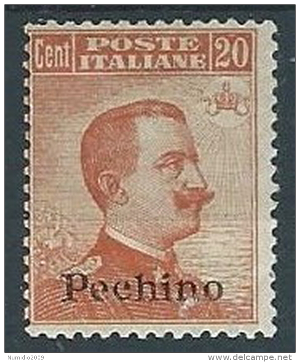 1918 UFFICIO POSTALI IN CINA PECHINO EFFIGIE 20 CENT MH * - W002-3 - Pékin