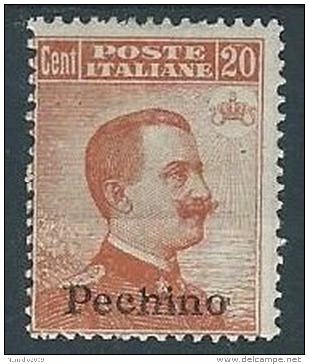 1918 UFFICIO POSTALI IN CINA PECHINO EFFIGIE 20 CENT MH * - W002-4 - Pékin