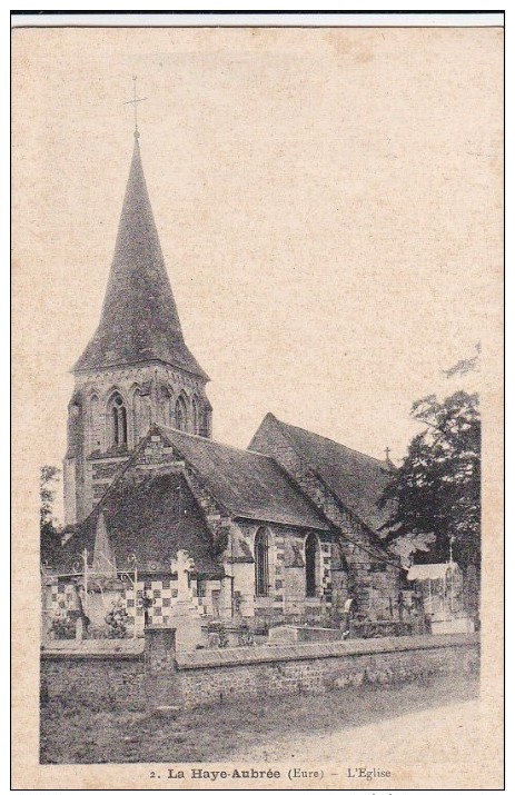 27  LA HAYE AUBREE  Coin Du VILLAGE  EGLISE Et Son CIMETIERE Timbrée 1973 - Sonstige & Ohne Zuordnung