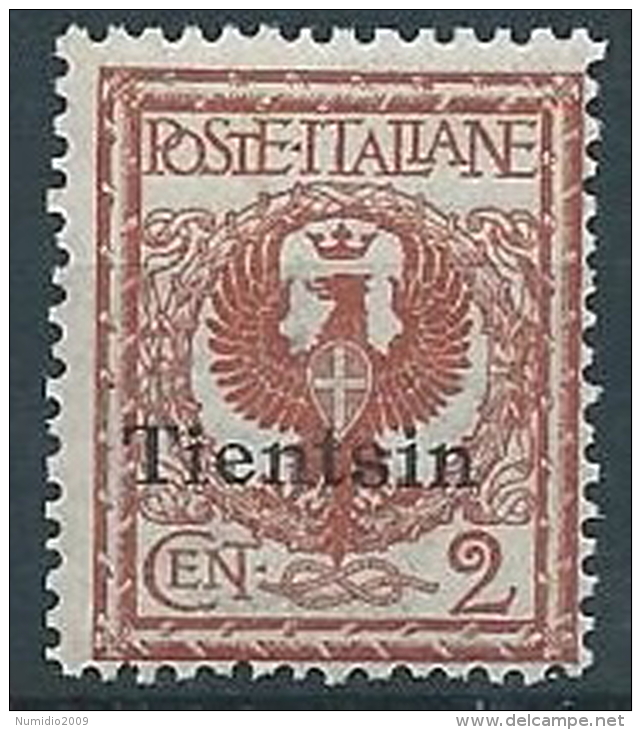 1917-18 UFFICIO POSTALI IN CINA TIENTSIN AQUILA 2 CENT MNH ** - W006 - Tientsin