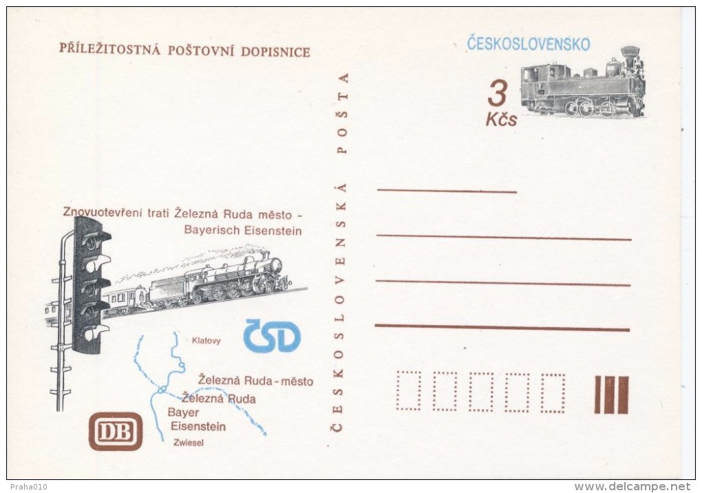 J0463 - Czechoslovakia (1991) Error! The Reopening Of The Railway Line Zelezna Ruda - Bayerisch Eisenstein - Variétés Et Curiosités