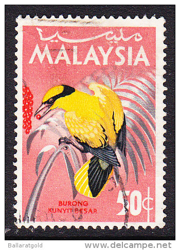 Malaysia 1965 Birds - 50c Black Eyed Oriole - Used - Malaysia (1964-...)