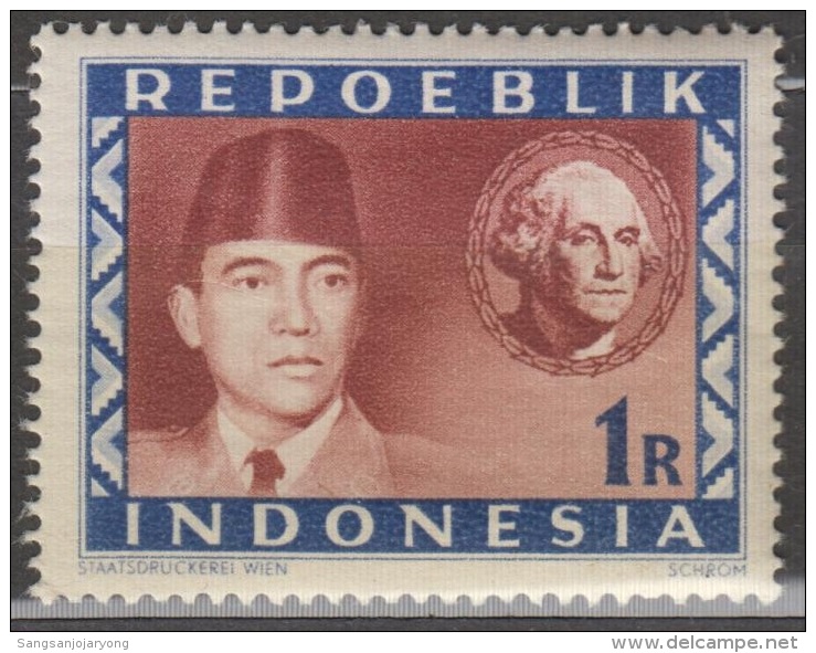 Indonesia Sc19 President Soekarno, George Washington - George Washington