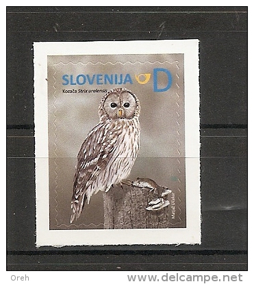 SLOVENIA 2014,NEW,NEU,FAUNA BIRDS,STRIX URALENSIS,URAL OWL,EULE,,HIBOU,,MNH - Otros & Sin Clasificación