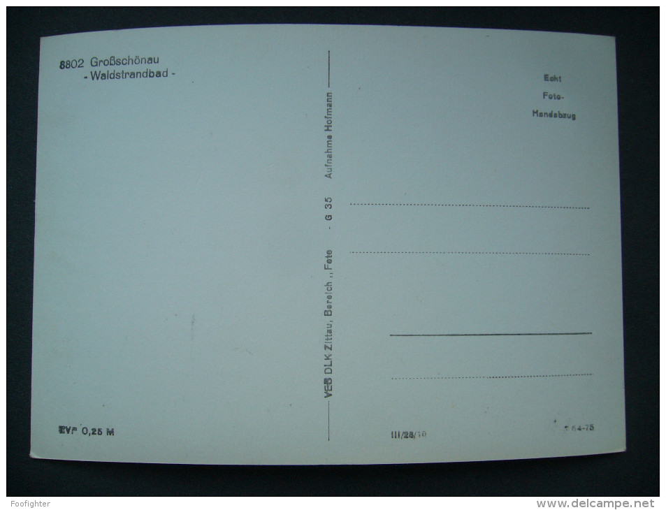 Germany DDR: GROSSSCHÖNAU - Waldstrandbad - 1970s Unused - Grossschönau (Sachsen)