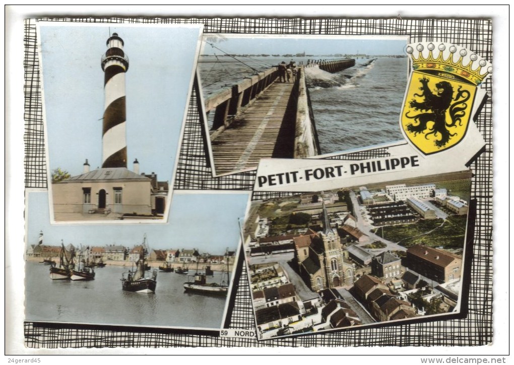 CPSM GRAVELINES (Nord) - PETIT FORT PHILIPPE : 4 Vues - Gravelines