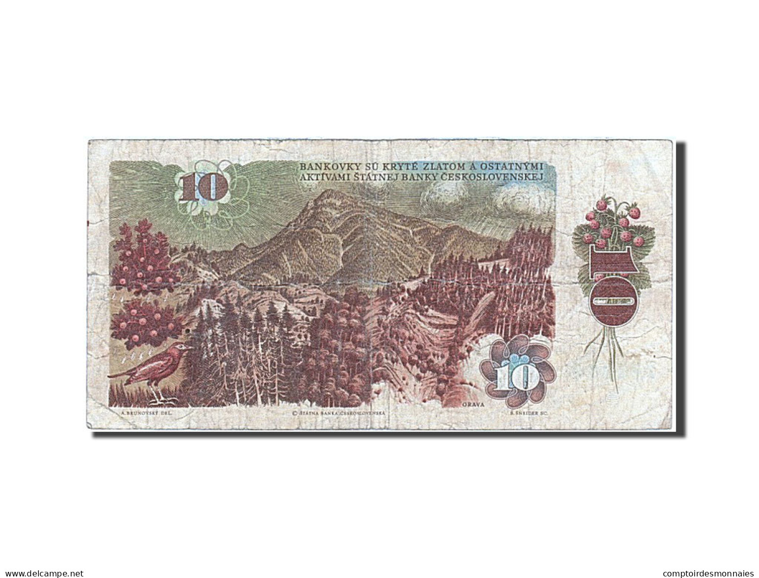 Billet, Tchécoslovaquie, 10 Korun, 1986, B+ - Czechoslovakia