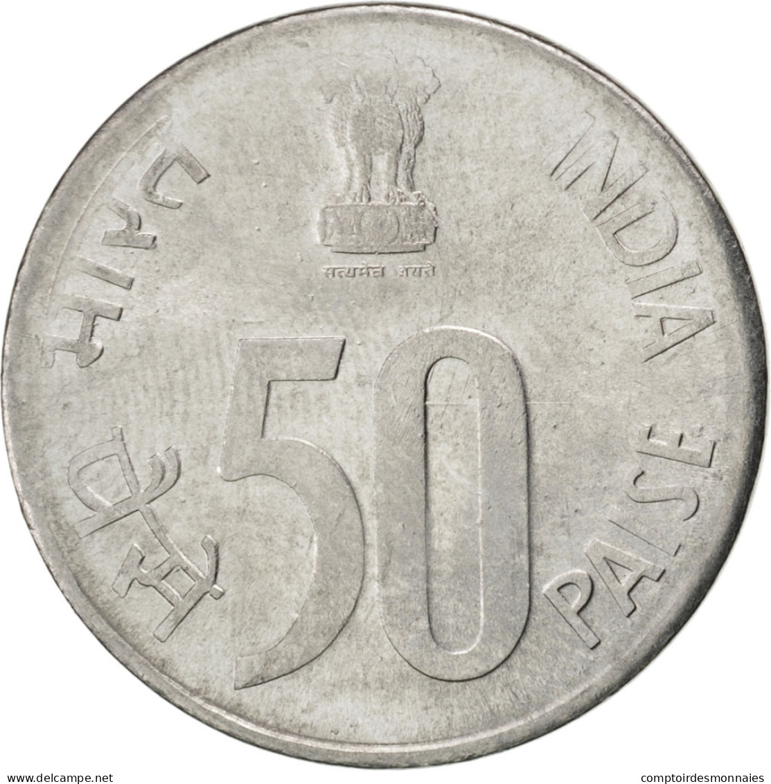 Monnaie, INDIA-REPUBLIC, 50 Paise, 2002, SPL, Stainless Steel, KM:69 - Indien