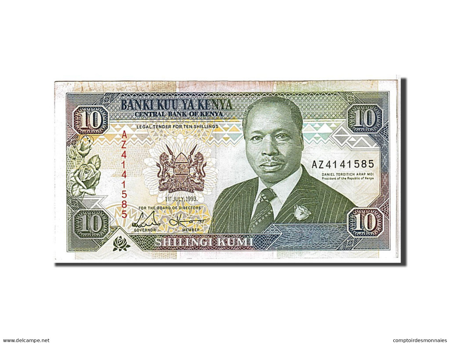 Billet, Kenya, 10 Shillings, 1993, KM:24e, NEUF - Kenya