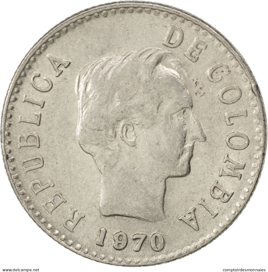 Monnaie, Colombie, 20 Centavos, 1970, TTB+, Nickel Clad Steel, KM:237 - Colombie