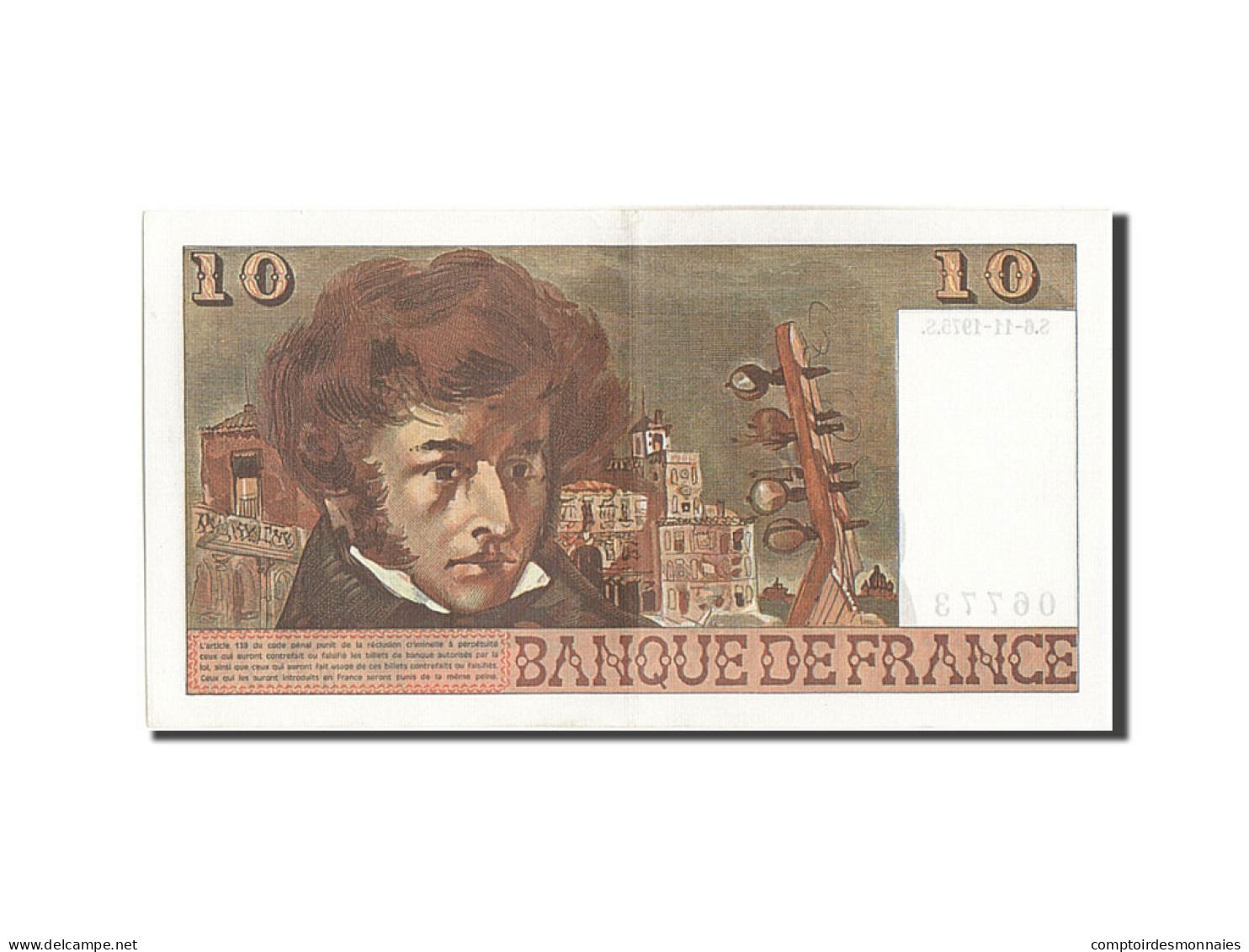 Billet, France, 10 Francs, 10 F 1972-1978 ''Berlioz'', 1975, 1975-11-06, SPL - 10 F 1972-1978 ''Berlioz''