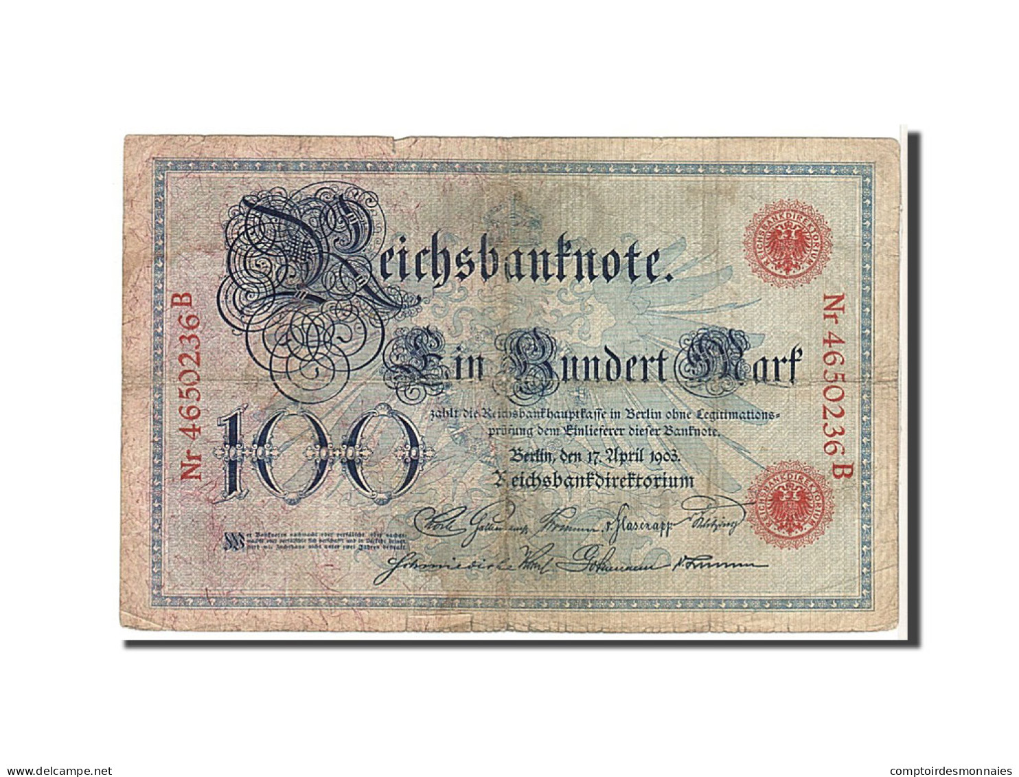 Billet, Allemagne, 100 Mark, 1903, 1903-04-17, KM:22, TB - 100 Mark