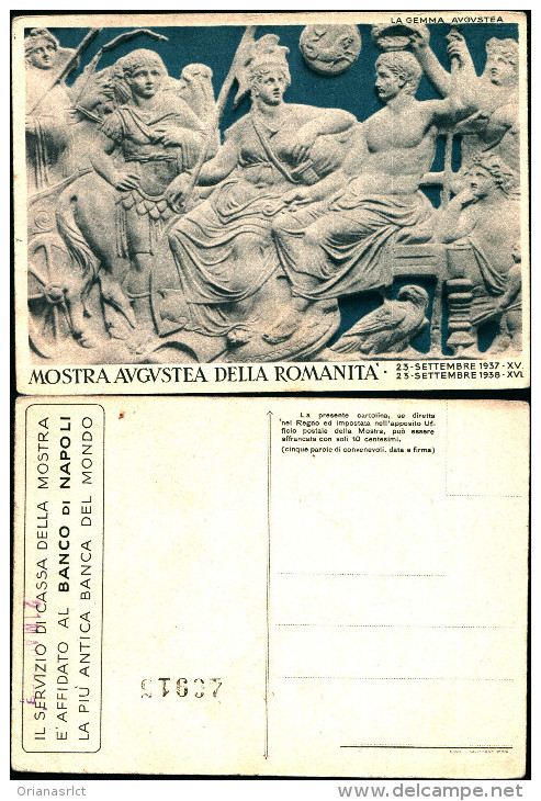 978)cartolina -  OSTRA AUGUSTEA DELLA ROMANITA',dietro Scritta Sostenuta Dal Banco Di Napoli - Guidonia Montecelio