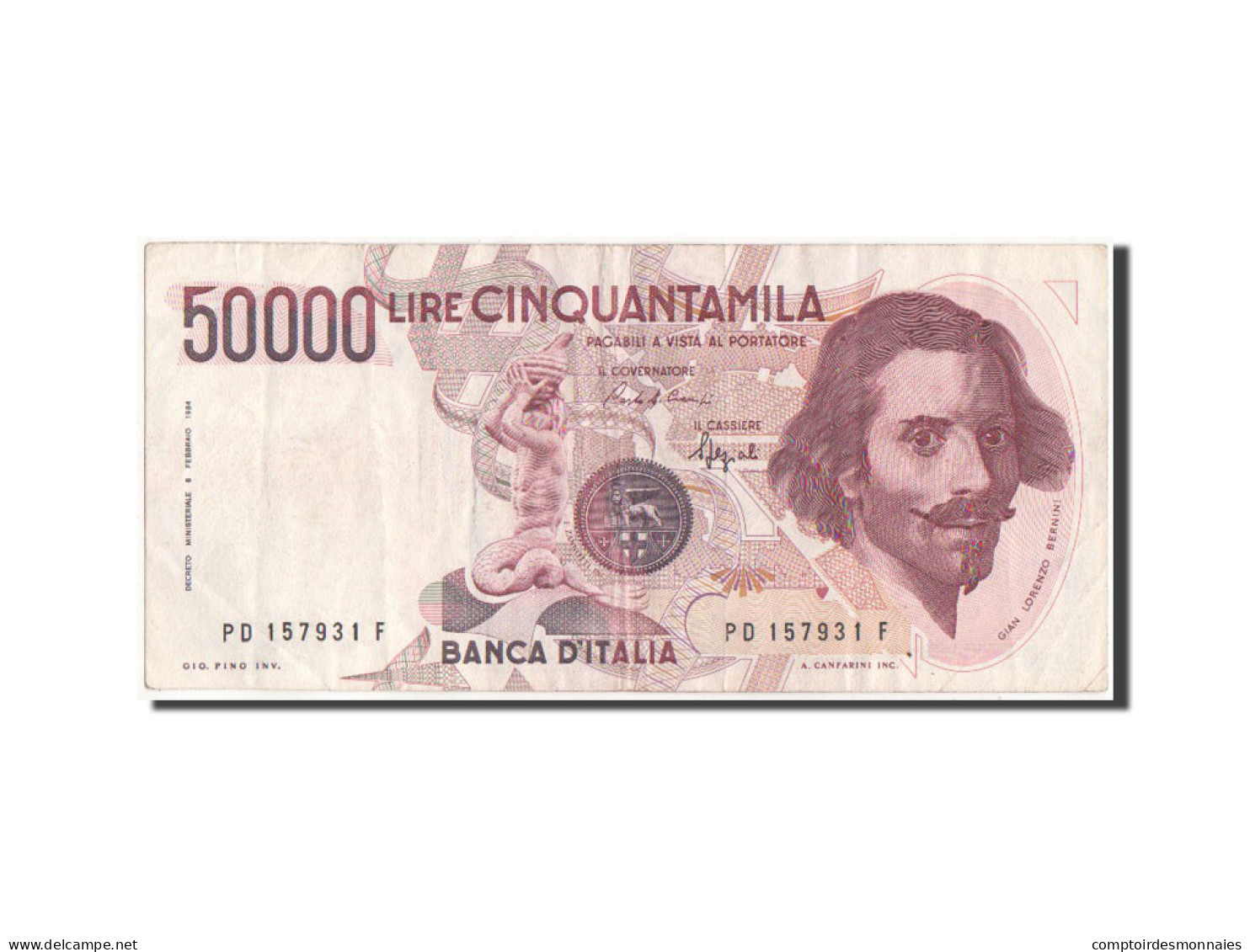 Billet, Italie, 50,000 Lire, 1984, TTB+ - 50000 Lire