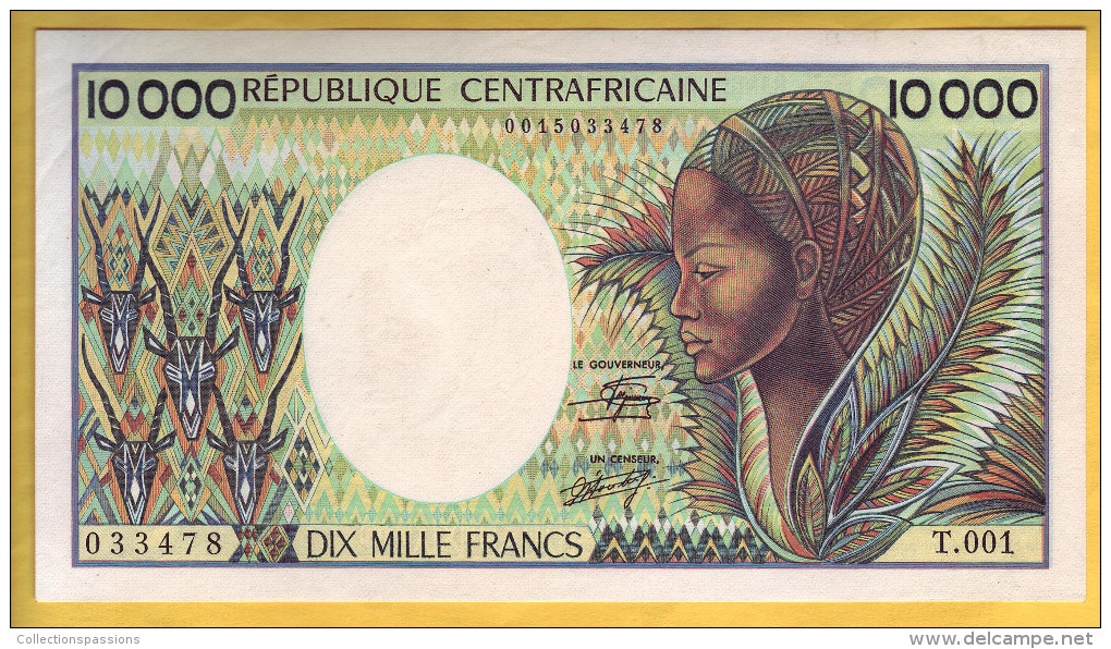 République Centrafricaine - Billet De 10000 Francs. ND 1983.  Pick: 13. SUP+ - Repubblica Centroafricana