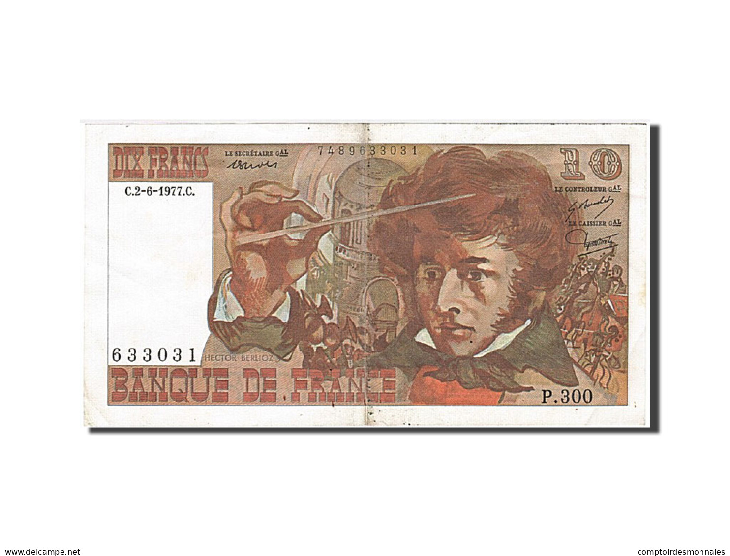 Billet, France, 10 Francs, 10 F 1972-1978 ''Berlioz'', 1977, 1977-06-02, TTB+ - 10 F 1972-1978 ''Berlioz''