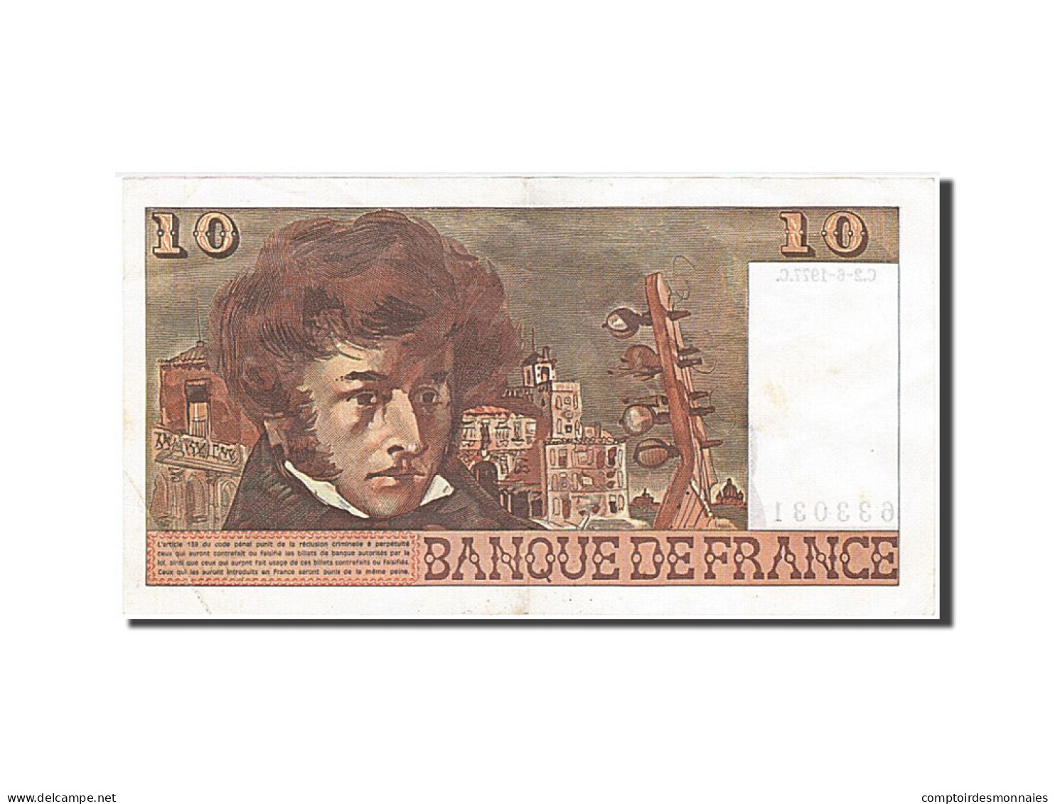 Billet, France, 10 Francs, 10 F 1972-1978 ''Berlioz'', 1977, 1977-06-02, TTB+ - 10 F 1972-1978 ''Berlioz''