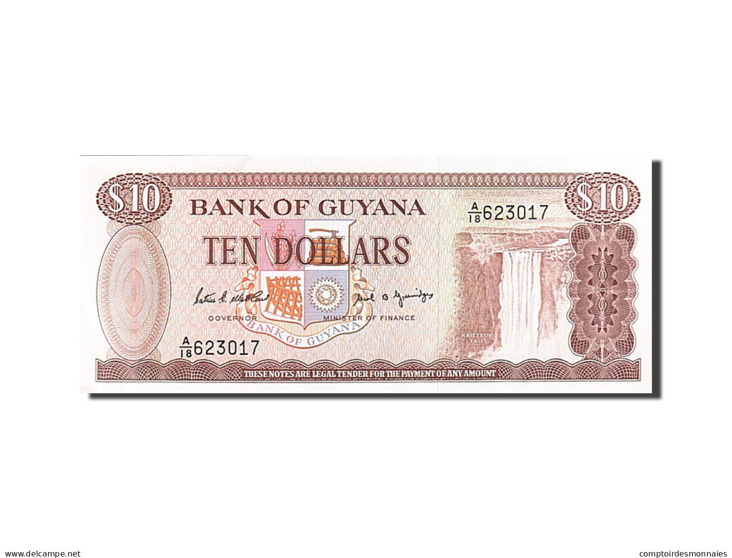 Billet, Guyana, 10 Dollars, 1992, SPL - Guyana