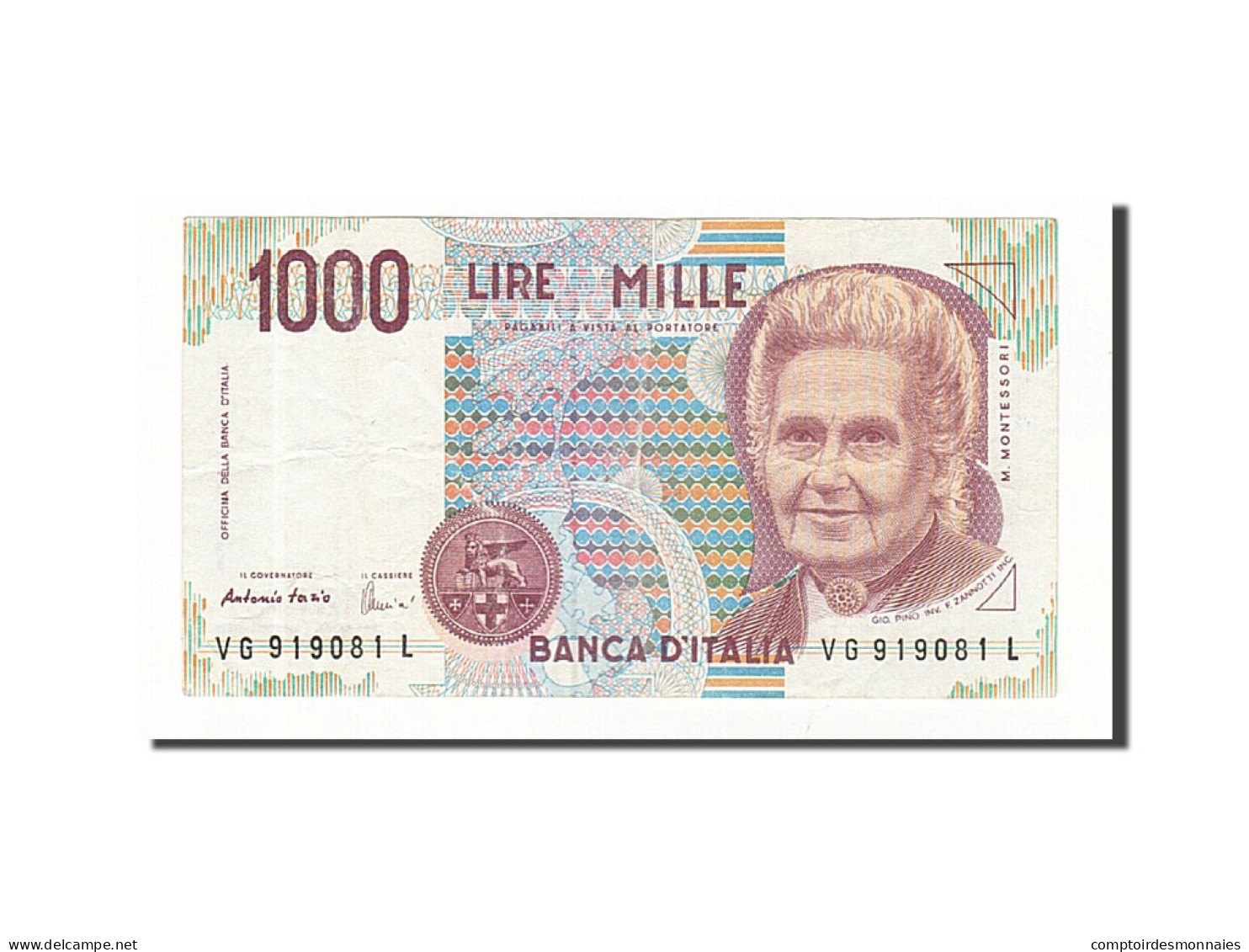 [#157986] Italie, 1000 Lire Type Montessori - 1000 Lire