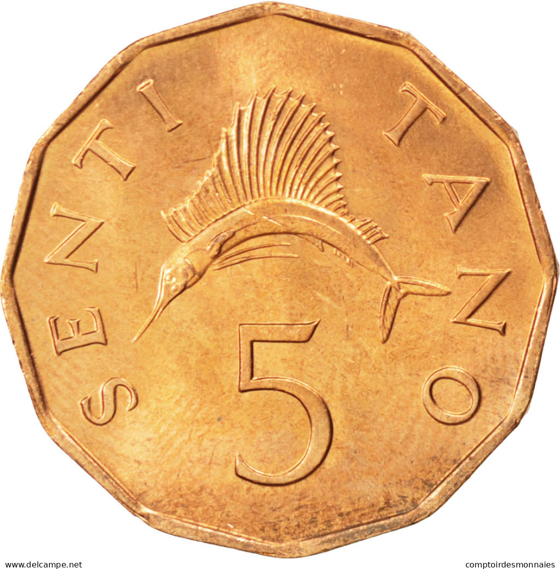 Monnaie, Tanzania, 5 Senti, 1976, SPL, Bronze, KM:1 - Tansania