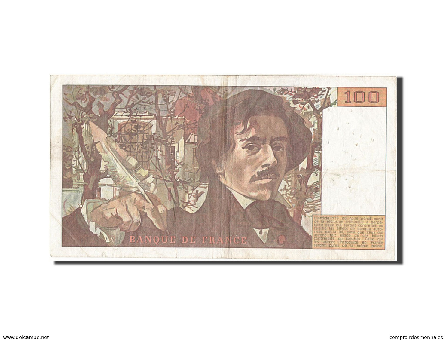 Billet, France, 100 Francs, 100 F 1978-1995 ''Delacroix'', 1982, TB - 100 F 1978-1995 ''Delacroix''