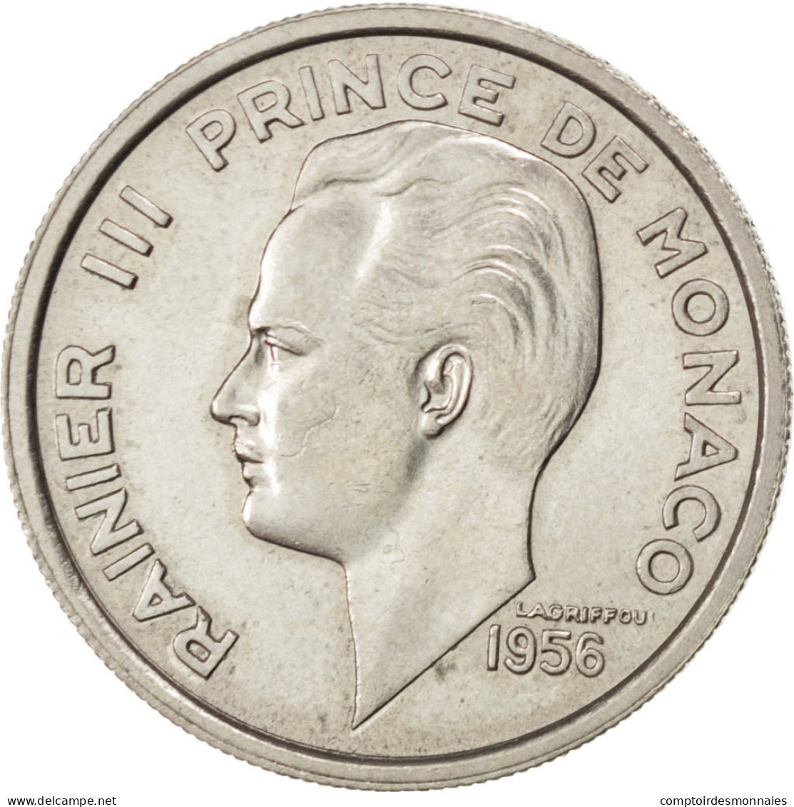 Monnaie, Monaco, Rainier III, 100 Francs, Cent, 1956, TTB+, Copper-nickel - 1949-1956 Francos Antiguos