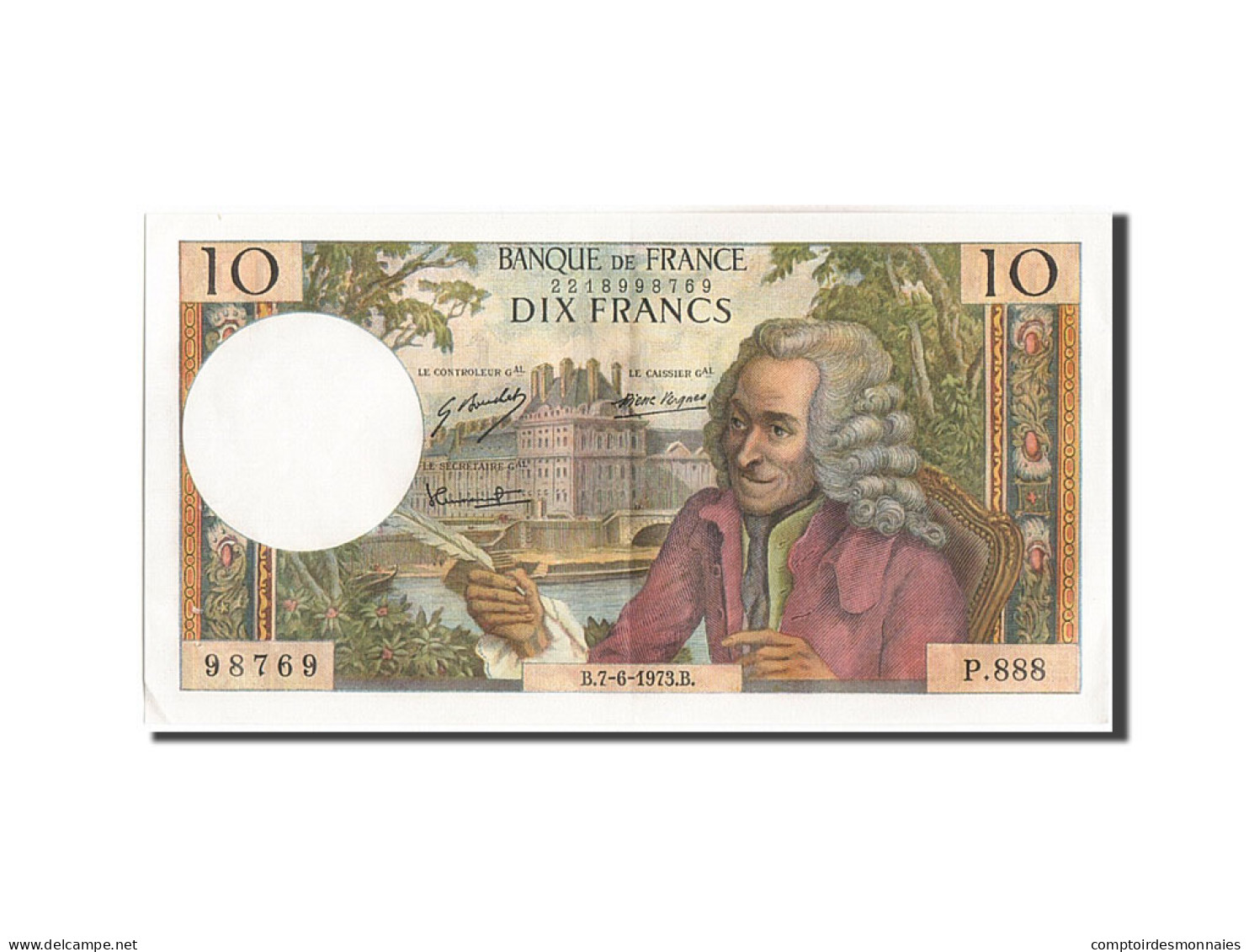 Billet, France, 10 Francs, 10 F 1972-1978 ''Berlioz'', 1973, 1973-06-07, SUP+ - 10 F 1972-1978 ''Berlioz''