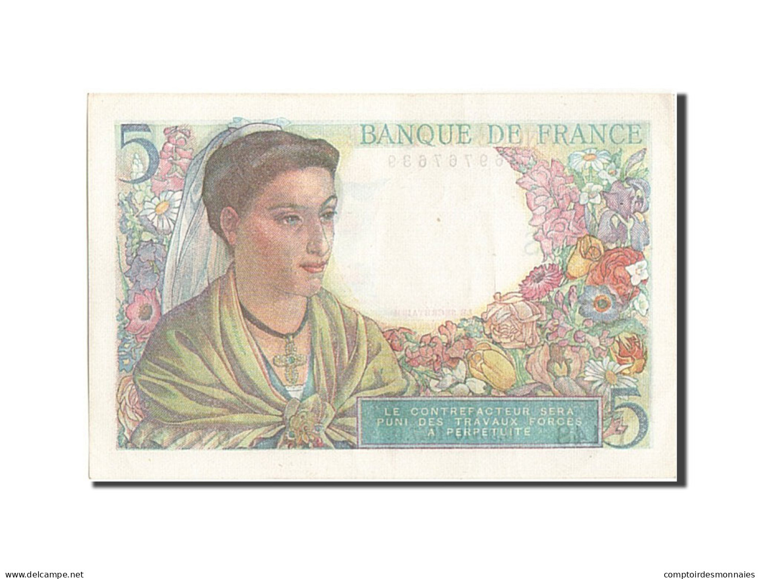 Billet, France, 5 Francs, 5 F 1943-1947 ''Berger'', 1947, 1947-10-30, NEUF - 5 F 1943-1947 ''Berger''