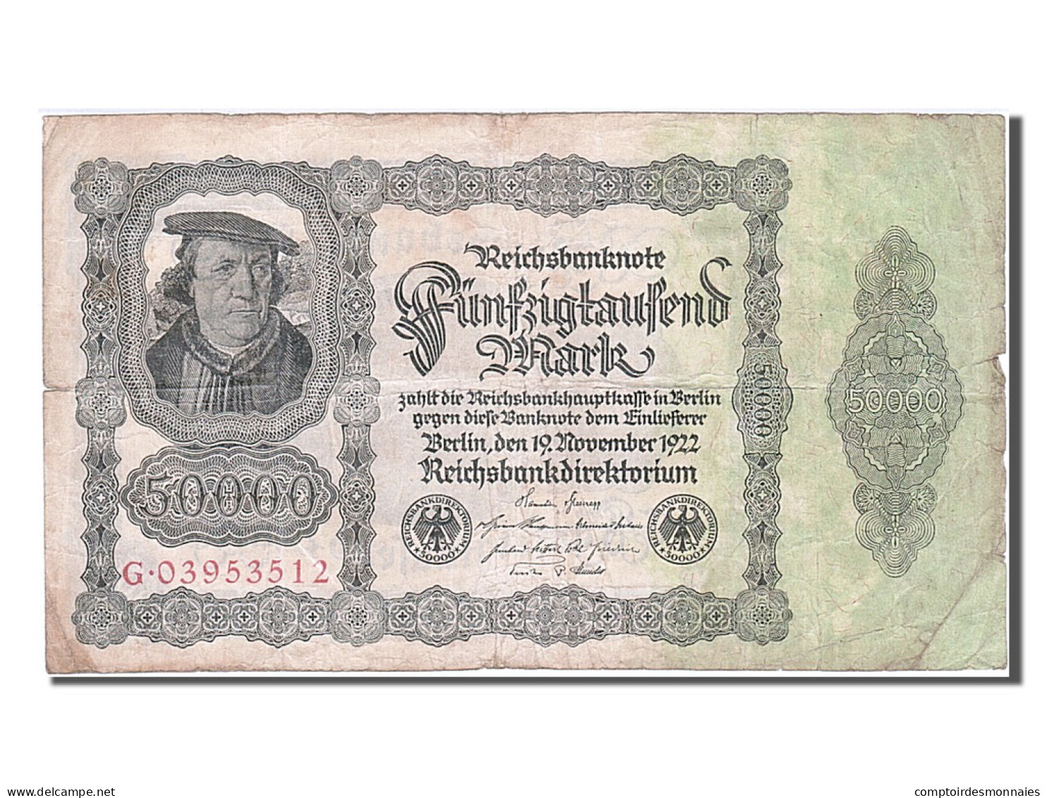 Billet, Allemagne, 50,000 Mark, 1922, 1922-11-19, TB - 50000 Mark